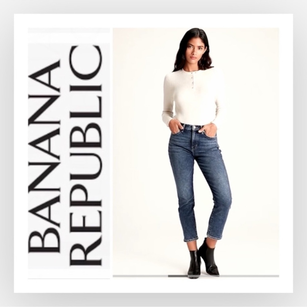 Banana Republic High Rise Straight Jeans Size 30 NWT